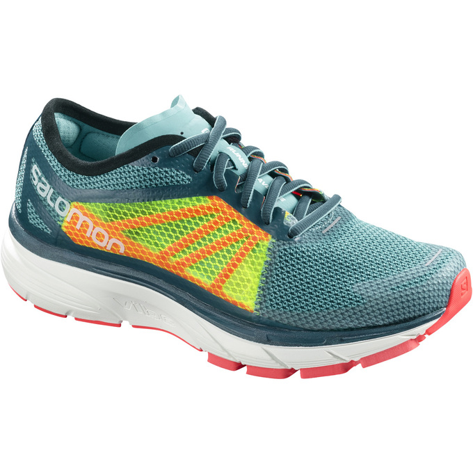 Salomon Singapore Womens Running Shoes - SONIC RA W Light Blue/Yellow | 91028-DEPA